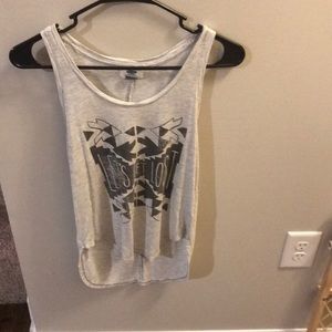 “Let’s get lost” distressed tank